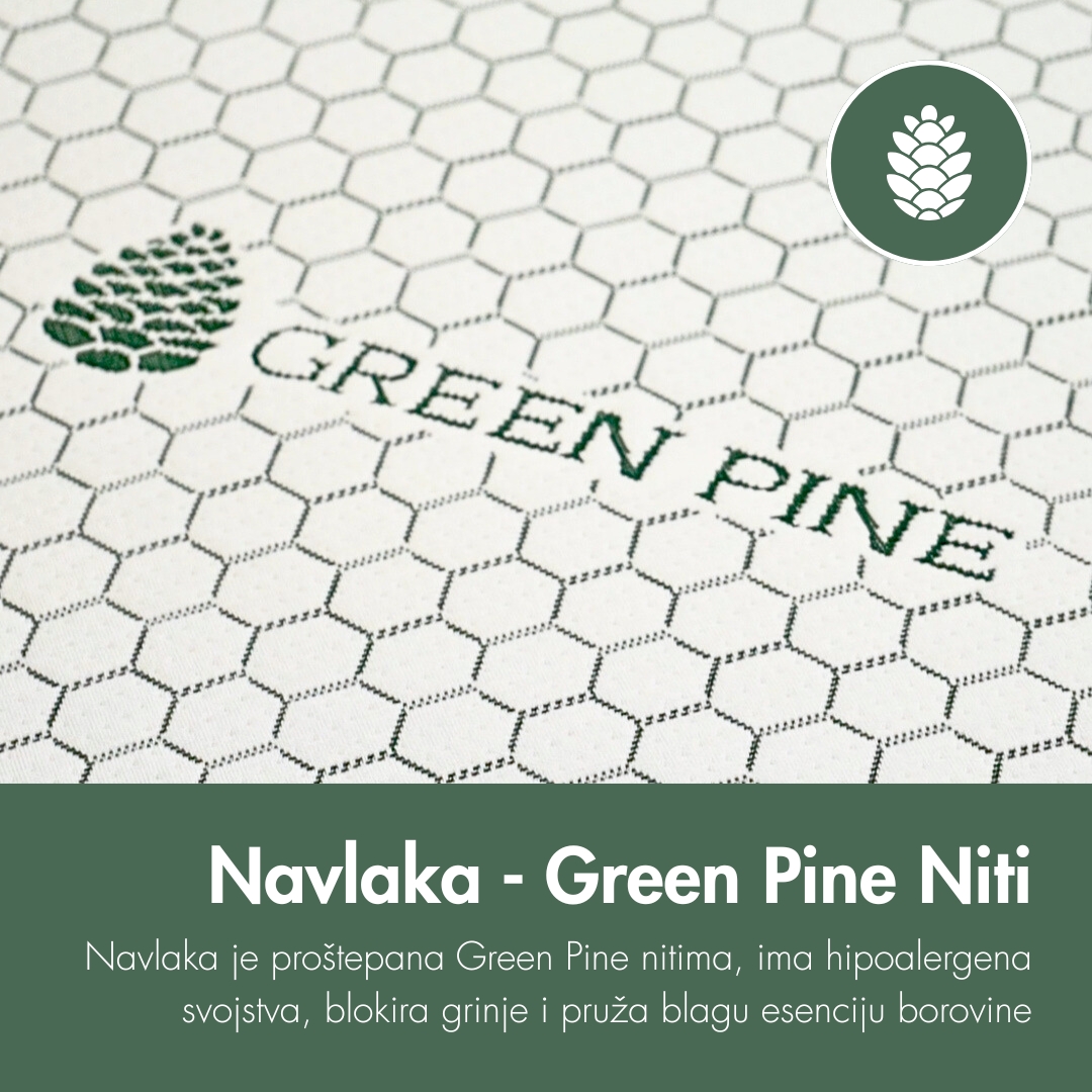 Navlaka naddušeka sa green pine nitima